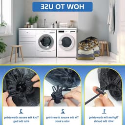 Grote wasnetten van 70 x 90 cm, waszakken met trekkoord voor de wasmachine, ideaal voor kleding en beddengoed — thumbnail 2