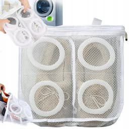 Waszak - Wit - Voor sneakers en schoenen -Wasmachine net - Wasnet - Multibescherming - BH/ondergoed/kleding - Voor 1 paar schoenen — thumbnail 1
