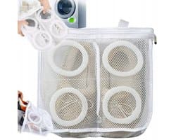 Waszak - Wit - Voor sneakers en schoenen -Wasmachine net - Wasnet - Multibescherming - BH/ondergoed/kleding - Voor 1 paar schoenen
