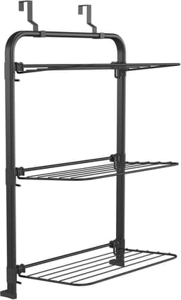 Wasophoogte® Hangend Droogrek – Deur & Muur – Balkon Droogrek – Inklapbaar 3 Lagen – 10m Droogruimte — thumbnail 1