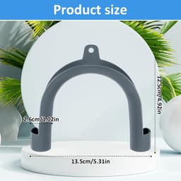 Slanghouder U-vormig - Afvoerslangbeugel - Wasmachine Afvoer - Veelzijdige Compatibiliteit - 1.25 Inch Buitendiameter - Grijs — thumbnail 3