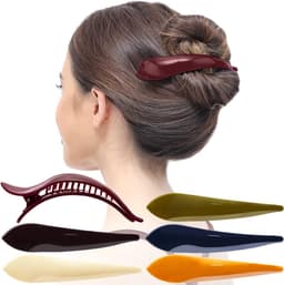 Haarspeld Klemmen - Krokodil Clips - Dagelijkse Styling - Sterke Grip - 6 Stuks Groot - Meerkleurig — thumbnail 1