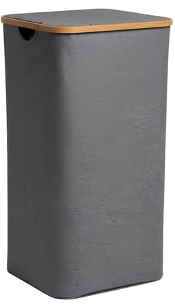 KAD® Wasmand 2 Vakken - Wasmand - Wassorteerder - Grijs - 40cm x 33cm x 70cm — thumbnail 1
