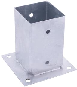 Bodemhulzen Vierkante Palen - Paalhouders Grondankers - Tuinprojecten Bevestigen - Gegalvaniseerd Staal - 7x7 en 9x9 cm - Zilver — thumbnail 3