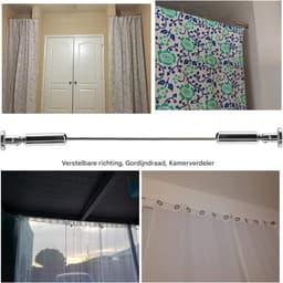 carmdering - Seilspanngarnitur Set - Gardinenseilsystem - Drahtseil Spannsystem - Robuste Zugfestigkeit - Flexible Raumaufteilung - Edelstahl En Koolstofstaal - Gladde Coating Voor Duurzaamheid - Ideaal Voor Open Woonruimtes - 1 Set — thumbnail 3