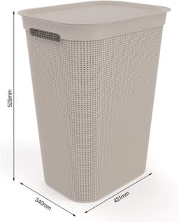 KAD® Wasmand - Wasmand Curver - Heupwasmand - Antraciet - 43cm x 34cm x 53cm — thumbnail 5