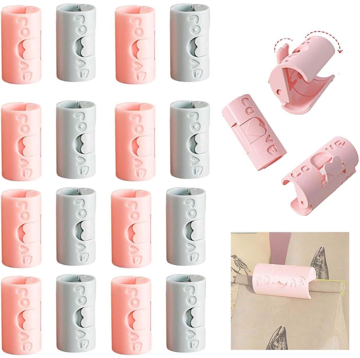 Dailygoody - Bedlakenclips - Hoeslakenklemmen - Duurzaam materiaal - 16 stuks - Dekbedclips - Geschikt voor vaste bedden - Kunststof — afbeelding 1