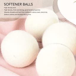 Dailygoody - Wol Drogen Ballen - Wasdroger Kleding - Milieuvriendelijke optie - 6 Stuks - Statische Verwijdering - Voor Kleding - 4 cm — thumbnail 2