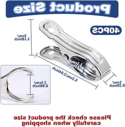 40 Stuks RVS Wasknijpers, Handige Clips voor Strandhanddoeken, Kleding en Sokken, Duurzame Towel Clamps voor Strandstoelen en Badhanddoeken — thumbnail 5