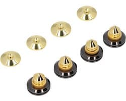 Luidspreker Isolatie Voeten - Schokdemper Pads - Verbeter Geluidskwaliteit - Sterke Dragende Aluminiumlegering - 4 Stuks - Zilver