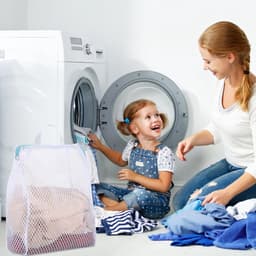 Grote Wasnetten voor Delicate Kleding - Herbruikbare Netten met Premium Rits voor Bh's, Zijde Blouses en Fijne Stoffen (50x60cm) — thumbnail 3
