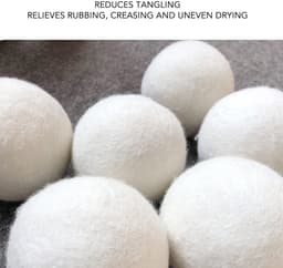 ONF3 - Wol Drogen Ballen - Wasdroger Kleding - Milieuvriendelijke optie - 6 Stuks - Statische Verwijdering - Voor Kleding - 4 cm — thumbnail 4