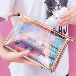 Draagbare Reiswaszak en Transparante Make-up Tas met Rits voor Kantoorbenodigdheden en Make-up Accessoires, 2 Stuks — thumbnail 2