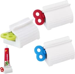 3 Stuks Tandpasta Papieren, Plastic Tandpasta Knijper, Draaiende Dispenser voor Tandpasta en Handcrème (Blauw, Rood, Groen) - Handig en Hygiënisch Gebruik — thumbnail 1