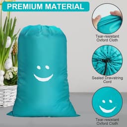 Allecto - Flintronic Waszak - Waterdichte waszak voor reizen - Grote capaciteit - Blauw - Opbergtas voor vuile was - Perfect voor studenten en kamp... — thumbnail 5