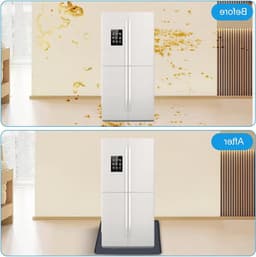 Verhoogde koelkastmat 65 x 60 cm, siliconen vloermat voor bescherming, lekbak voor koelkast en wasmachine, zwart — thumbnail 3