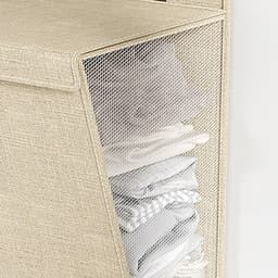 Opvouwbare wasmand voor aan de muur - Beige - Grote capaciteit — thumbnail 3