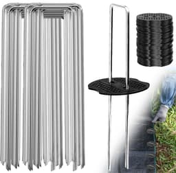 Allecto - Grondankers - 50 Stuks - Roestvrij staal - Tuin en Camping - Sterke bevestiging - Ideaal voor buitengebruik - Metalen ringen — thumbnail 1
