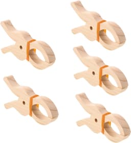 Grote houten wasknijpers, jumbo wasknijpers voor handdoeken en knutselprojecten, antislip grip en duurzame houtstructuur voor binnen en buitengebruik — thumbnail 1