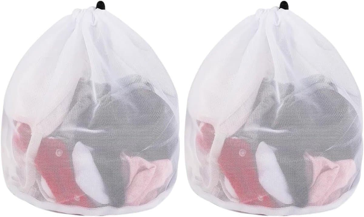 Dailygoods- Wasnet - 2 Stuks - 40 x 50 cm - Fijn Gaas - Herbruikbaar - Ondergoed/Sokken - Duurzaam Polyester - Waszak — afbeelding 1