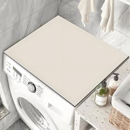 Wasmachine en Droger Beschermhoes, Stofdicht en Antislip Rubber Mat voor Keuken en Wasruimte (Beige, 60 x 60 cm) — thumbnail 1