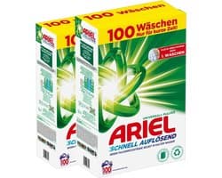 Ariel - Wasmiddel - Waspoeder - Quick Dissolving - Universal+ - 200 wasbeurten (2 x 6KG) - Effectief vanaf 30°C - Voor de witte was - Snelle oplossing
