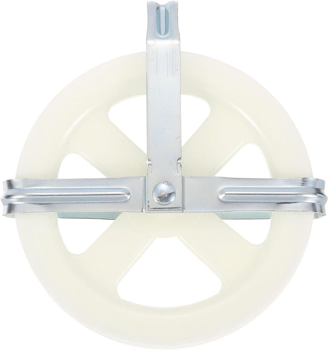 Waslijnrol - Kledingrol - Kleding Drogen - Duurzaam Materiaal - 5 inch Wiel - Wit — afbeelding 1