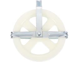 Waslijnrol - Kledingrol - Kleding Drogen - Duurzaam Materiaal - 5 inch Wiel - Wit