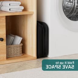 Grote Wasmand met Deksel van 100 Liter, Smalle Vouwbare Wasverzamelaar met Handvat, Ideaal voor Wassen en Sorteren — thumbnail 2