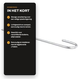 Dailygoods- Grondanker Verzinkt Staal - 8 Stuks - J-vormige Haringen - Tuinharingen - Camping - Outdoor Activiteiten - Geschikt voor Diverse Bodems - Tentharing — thumbnail 4