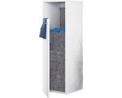 Waskast met mand - Linnenkast opbergruimte - Was sorteren - Twee stoffen bakken - 110 x 40 x 39 cm