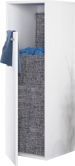 Waskast met mand - Linnenkast opbergruimte - Was sorteren - Twee stoffen bakken - 110 x 40 x 39 cm — thumbnail 1