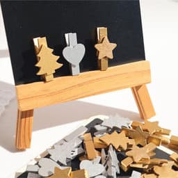 Dailygoody - Houten wasknijpers - Decoratieve klemmen - Klein formaat — thumbnail 5