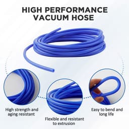 Dailygoods- Vacuümslang 6 meter - Hoge Temperatuur - Onderdrukslang - Siliconen Slang - Klemmen Ø 6-12 mm - ID 4mm, OD 8mm - Siliconenslang — thumbnail 4