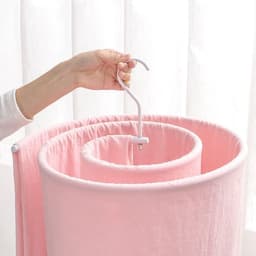 Spiraalvormig droogrek voor kleding - Droogrek voor beddengoed - Opvouwbaar droogrek voor kleding - Roestvrij staal - Geschikt voor het drogen van spreien, dekbedovertrekken, matrassen, tafelkleden, bankhoezen en dekens - Wit — thumbnail 5