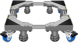 Verstelbare trolley met bewegende wielen - basisstandaard voor koelkast, vriezer, wasmachine en droger (45-65 cm) - stevige lade voor fornuizen en vaatwasser (4 poten, enkel wiel) — thumbnail 1
