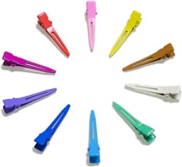 100 Packs zilverachtige krokodillenklemmen, Bandenger 1,8 inch enkele haak clips haaraccessoires, voor meisjes en vrouwen, haarstyling, haarkleur, willekeurige kleur (rood) — thumbnail 5