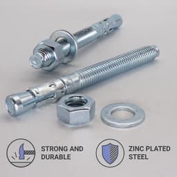 Wigankers - Metalen pluggen - Beton bevestigen - Verzinkt staal - M12 x 120 mm — thumbnail 2