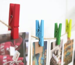 Houten Klemmen - Mini Knijpers - Foto's Ophangen - Decoratieve Clips - 35 cm - Zwart — thumbnail 5