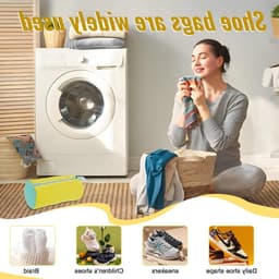 2-delige waszakken voor schoenen, wasmachine zakken, herbruikbare schoenenzakken, geschikt voor alle soorten schoenen en wasmachines — thumbnail 2