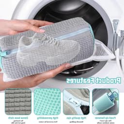 Set van 2 Herbruikbare Schoenwaszakken voor de Wasmachine - Ideaal voor Sneakers en Alle Schoenmaten met Rits — thumbnail 5