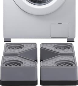 Anti Trillingsmat Wasmachine - en Wasdroger - Geluidsdempende Antislip Mat - Rubber Mat Trillingsdempers - Trillingsdempers wasmachine – Extra dik - Voetjes wasmachine & droger - Wasmachine demper – Anti trillings - vibratie - dempers pads – Antislip — thumbnail 1
