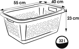keeper wasmand, luchtdoorlatend decor, 32L, Jost, Nordic Pink — thumbnail 2