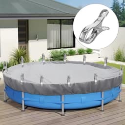 30 stuks - Winddichte clips van roestvrij staal - Clips voor zwembadafdekkingen - Gordijnclips - Kledingclips van metaal - Sterk en duurzaam - Roest niet snel - Zilver - 2*13cm - Geschikt voor balkon, zwembad, kledingkast — thumbnail 3
