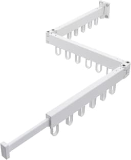 Uittrekbaar droogrek - wandmontage - multifunctioneel - 128 cm - wit - aluminium — thumbnail 1