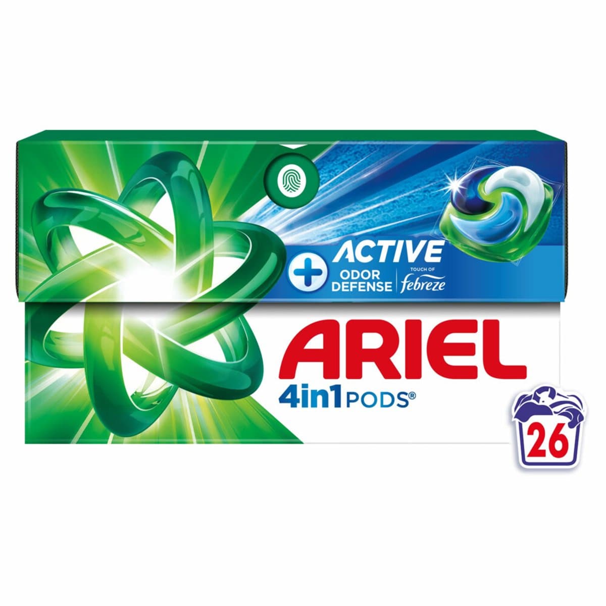 Ariel 4in1 Wasmiddel Pods Actieve Geurbestrijding - 26 stuks — afbeelding 1