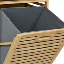 Wasmand rek - 30 liter - 120x40x33 cm - bamboe — thumbnail 1