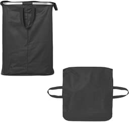 ProPlus Opvouwbare Wasmand met Deksel - 45 x 45 x 60 cm - Klittenband voor Bevestiging Frame - Waszak - Zwart — thumbnail 3