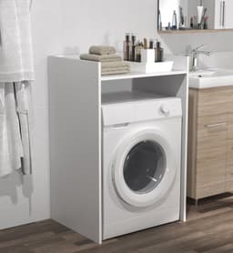 Wasmachine kast - wasmachine ombouw kast - wasmachine meubel - wit — thumbnail 3