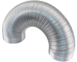 Starx Afvoerslang Flexibel - Ø100 mm - 1,5 m - Aluminium - Naturel - Zeer Lekdicht Door Felsnaad - Geschikt voor Ventilatie en Airconditioning - Bestand Tegen -30ºC Tot +250ºC